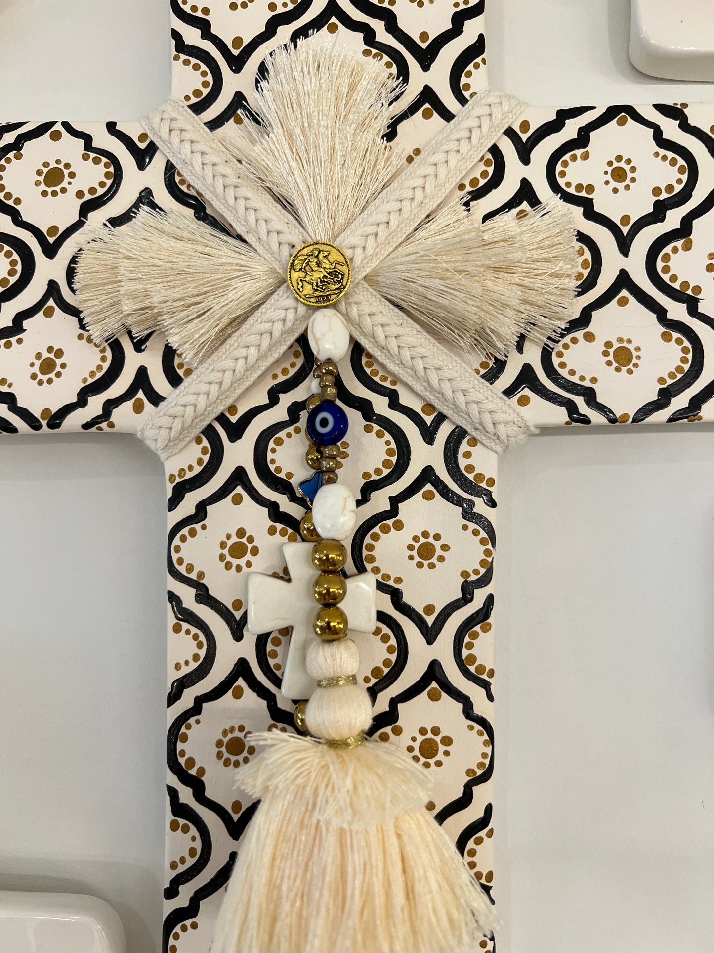 GEORGE AND COLE Marrakech Ceramic Cross - Large