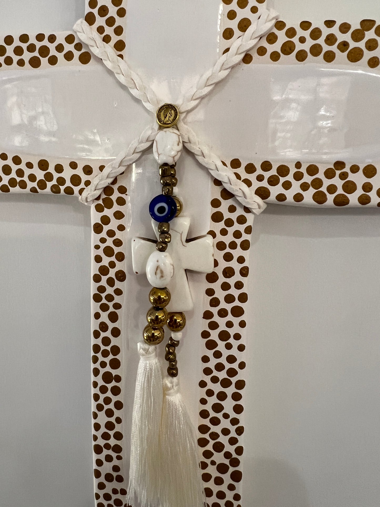 GEORGE AND COLE White Spot Cross - Small
