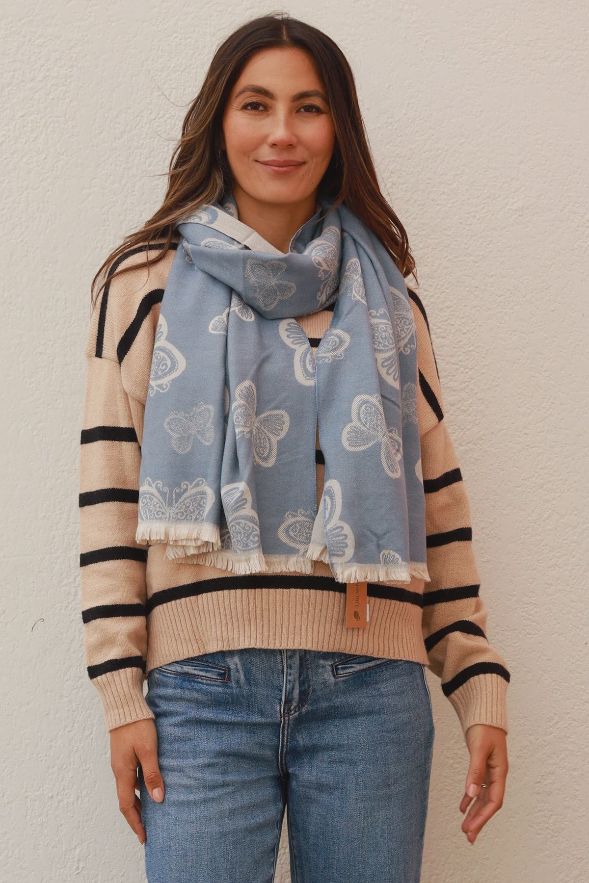 Butterfly Scarf - Pale Blue