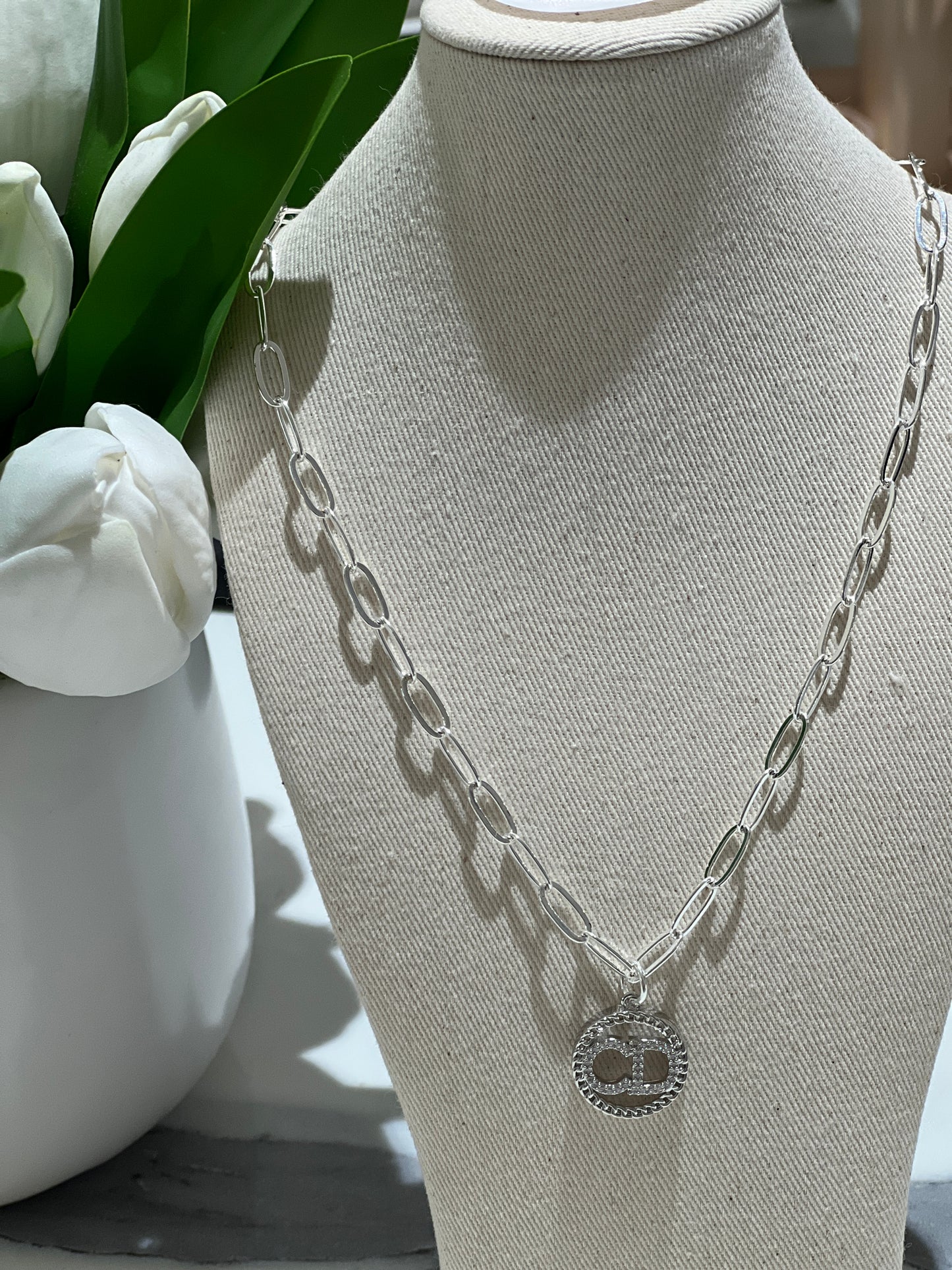 CD Silver Necklace