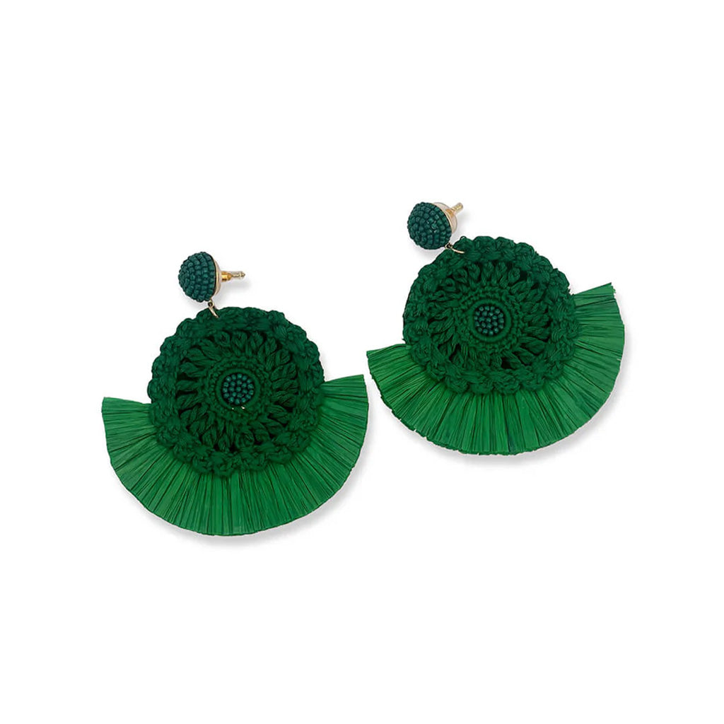 Crochet Earrings - Green