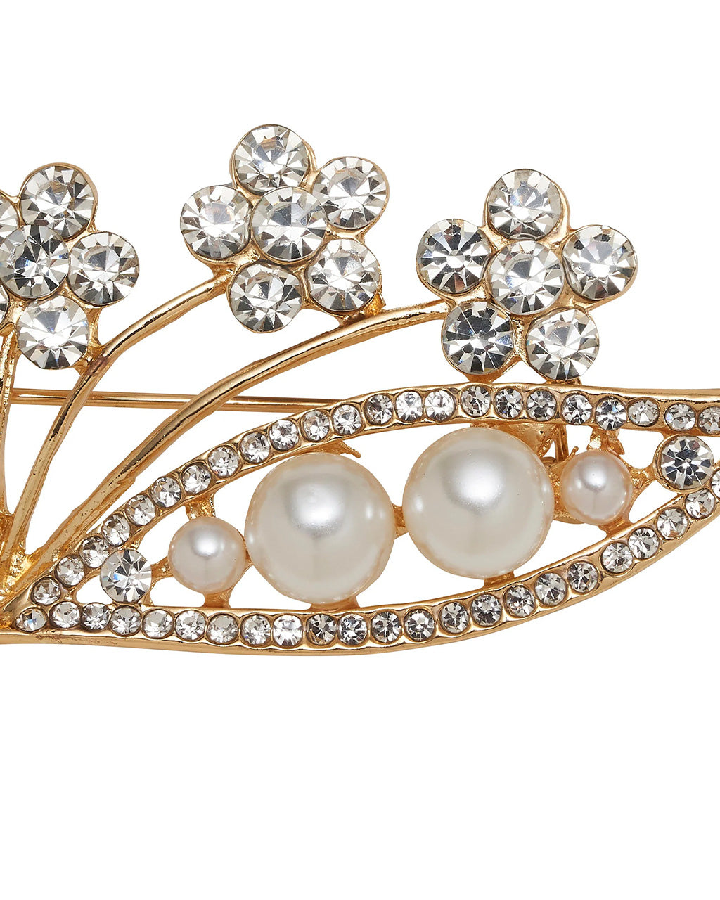 Floral And Pearl Bouquet Brooch