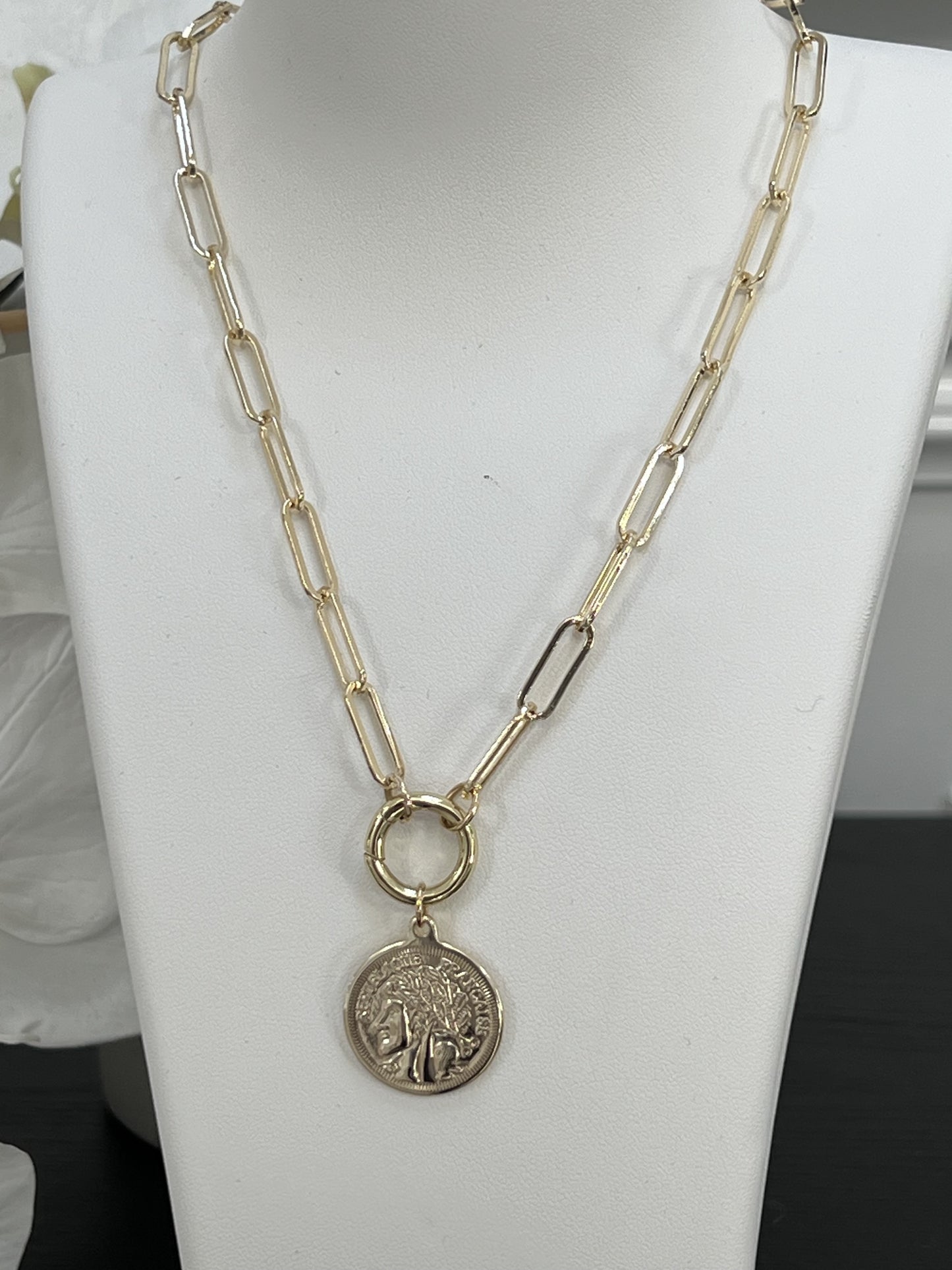Francis Coin Charm Necklace