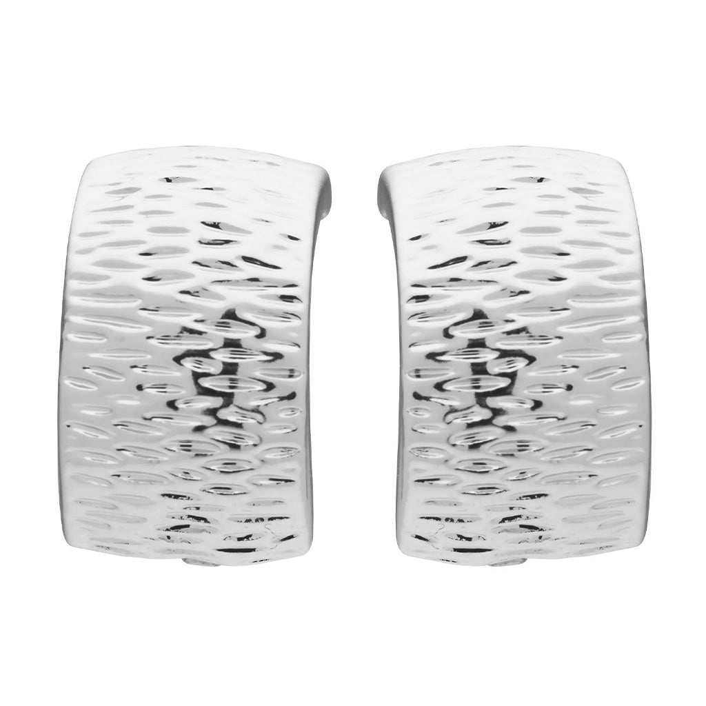 Grainline Curve Clip On Earrings Silver
