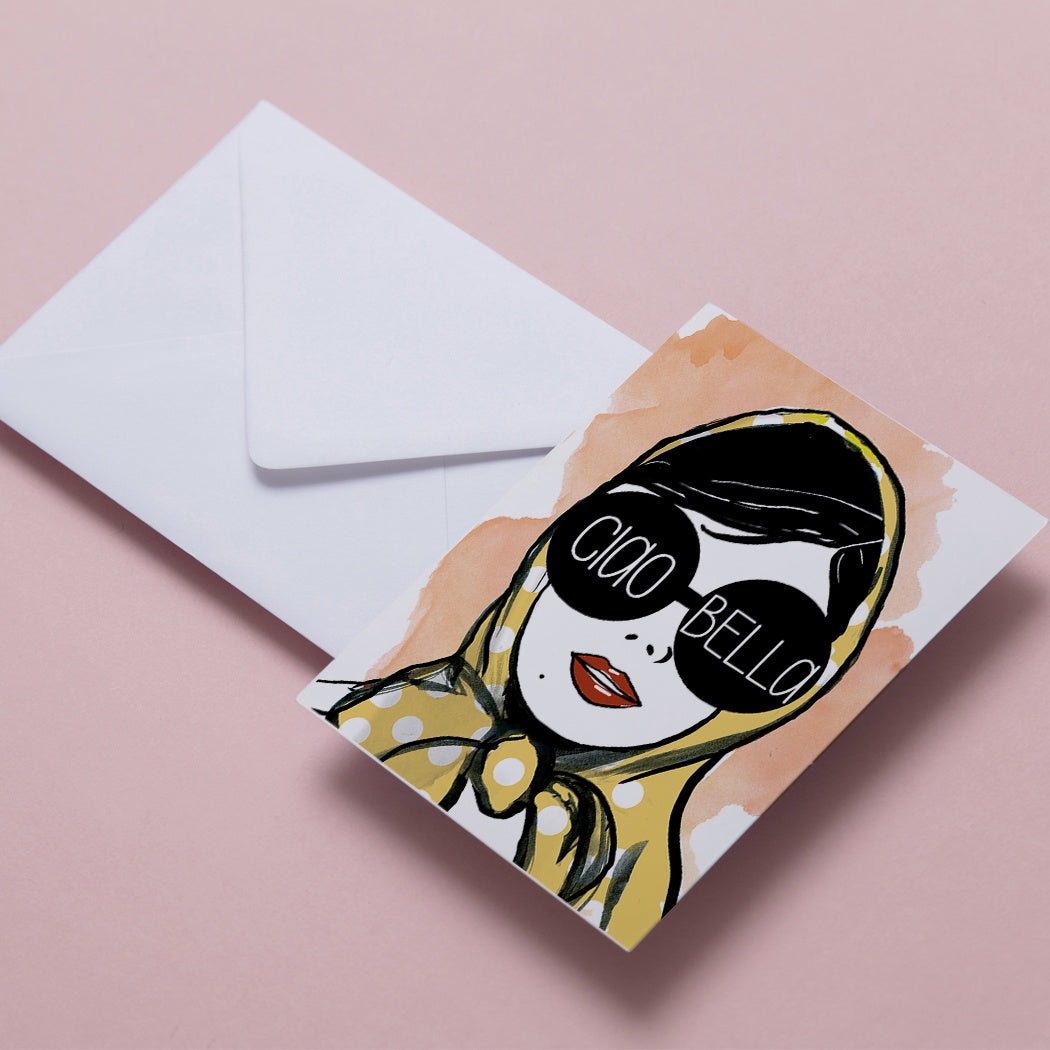 Ciao Bella Greeting Card - Yellow