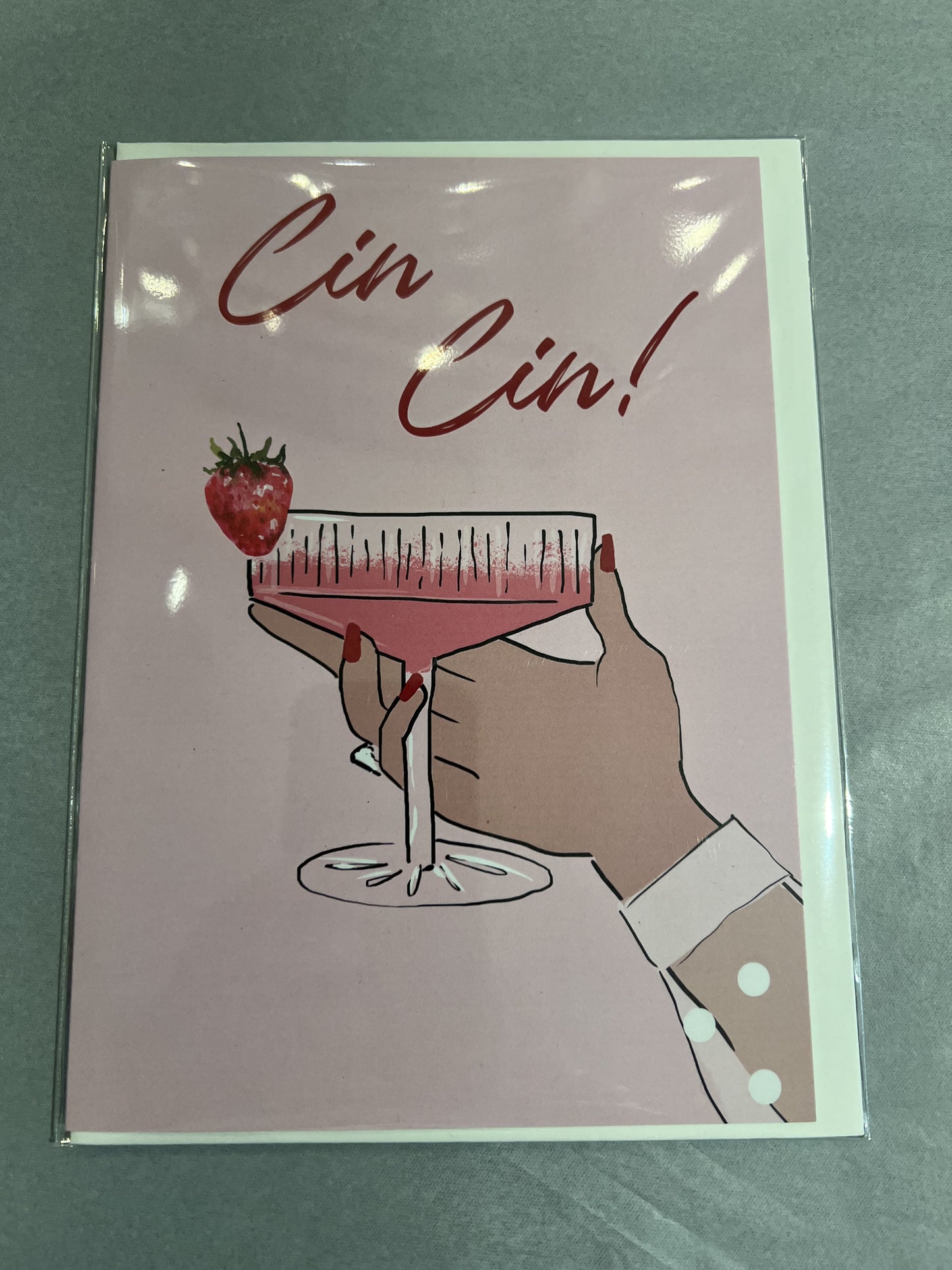 Cin Cin Pink Greeting Card