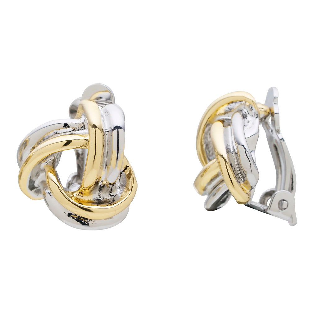 Knotted Clip On Earrings Studs