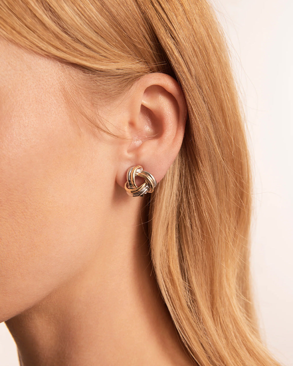 Knotted Clip On Earrings Studs