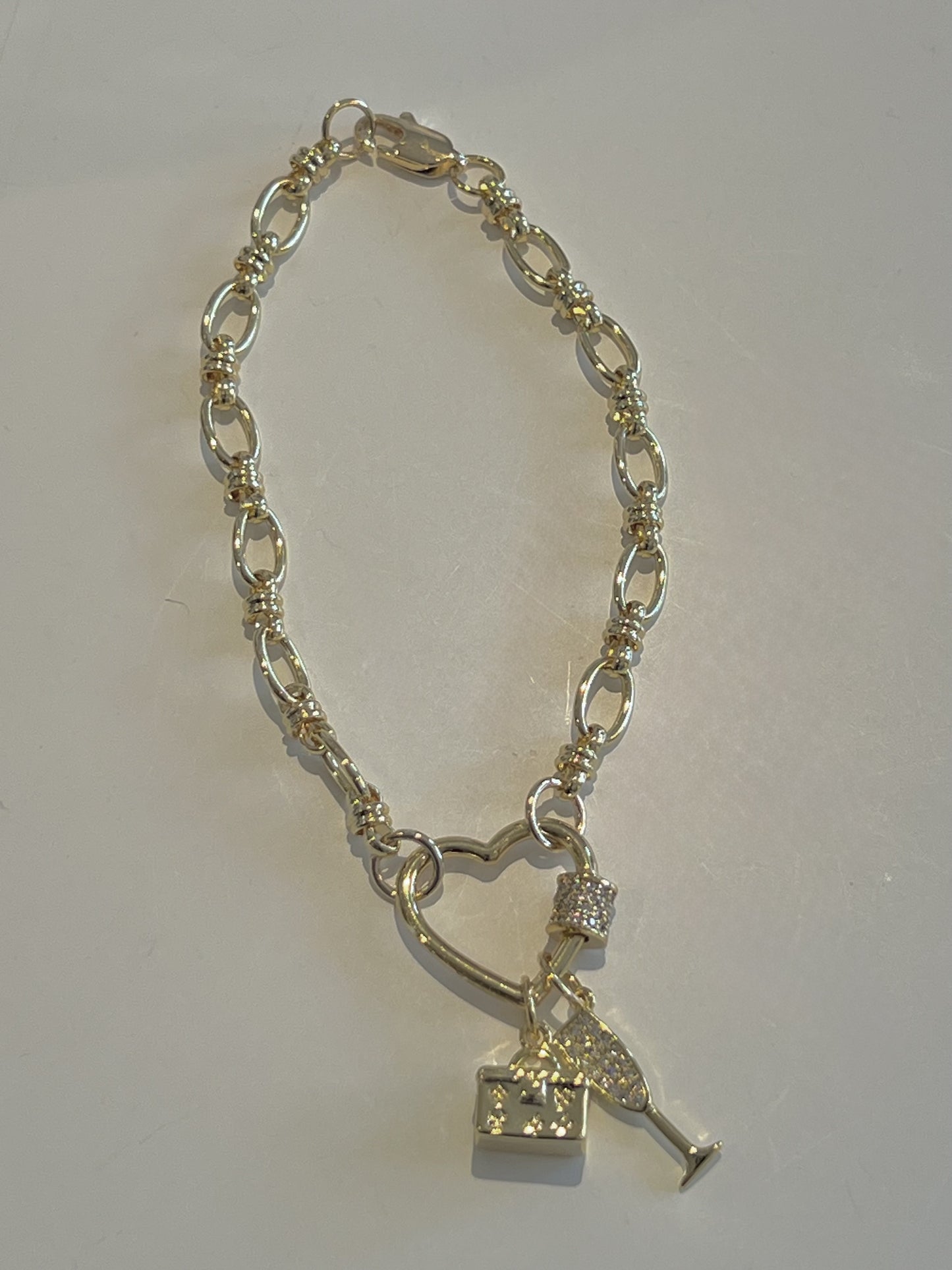 LV Bag Gold Bracelet