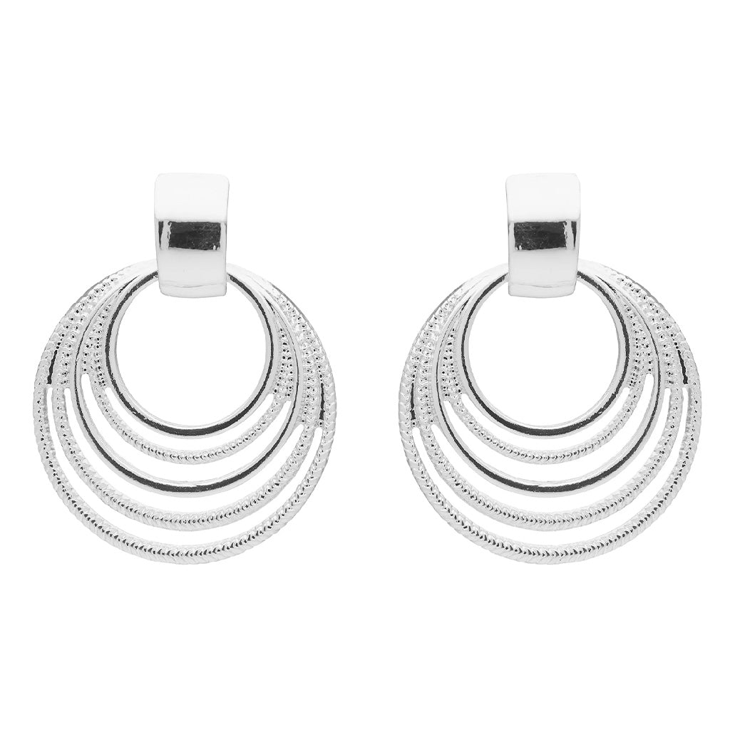 Lasoo Hoop Silver Clip On Earrings