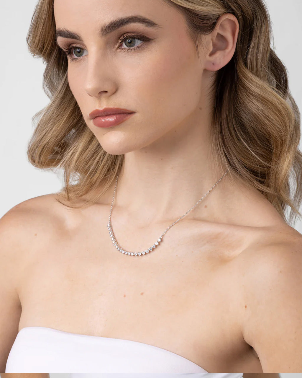Dolce Vita Silver CZ Necklace