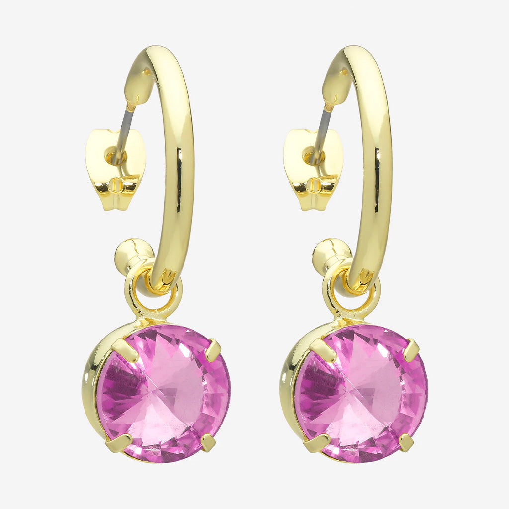 Sara Gold Pink Earrings
