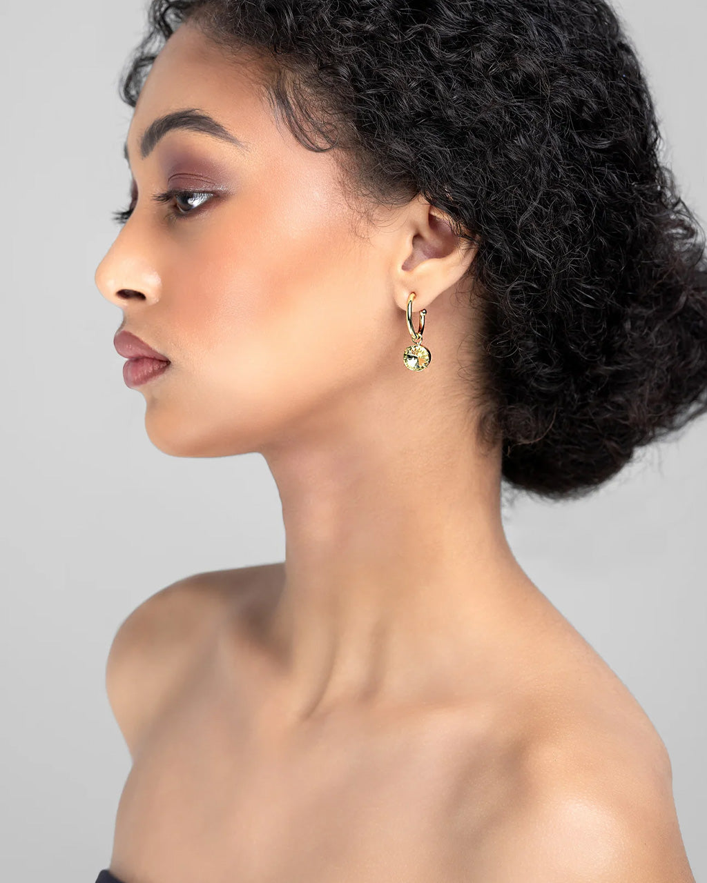 Sara Gold Pink Earrings