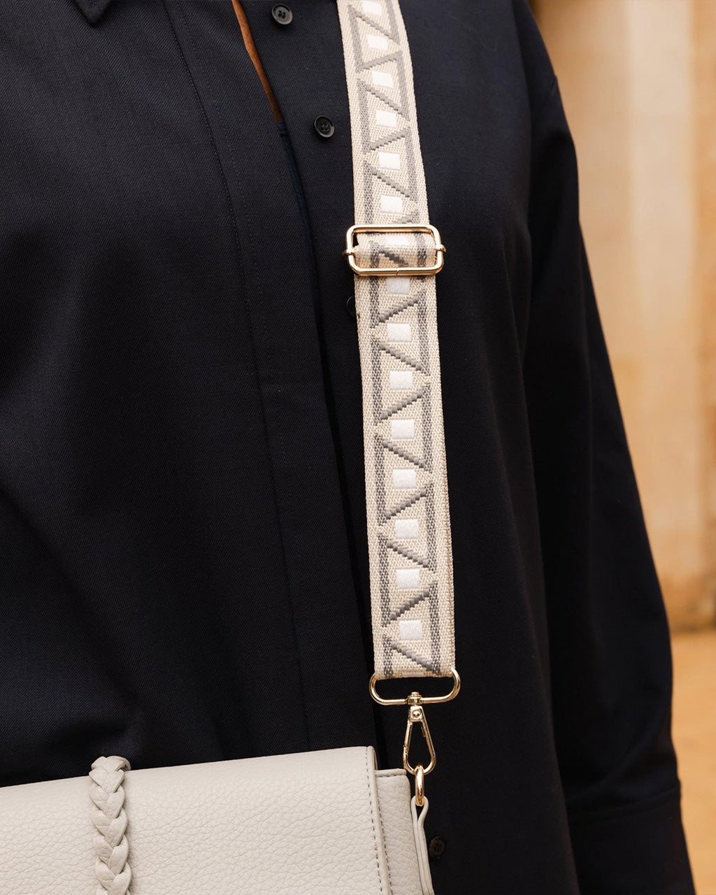 Kubi Handbag Strap - Light Grey