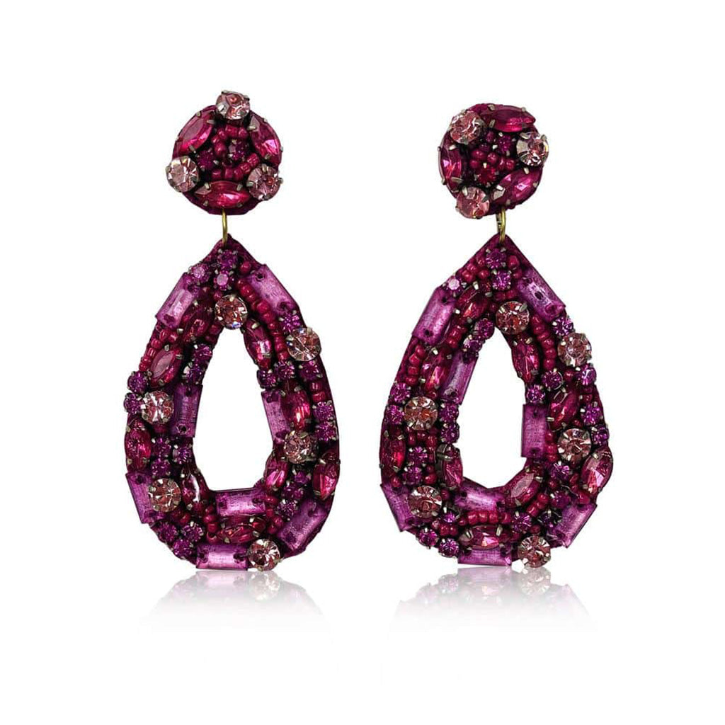 Magenta Jewel Earrings
