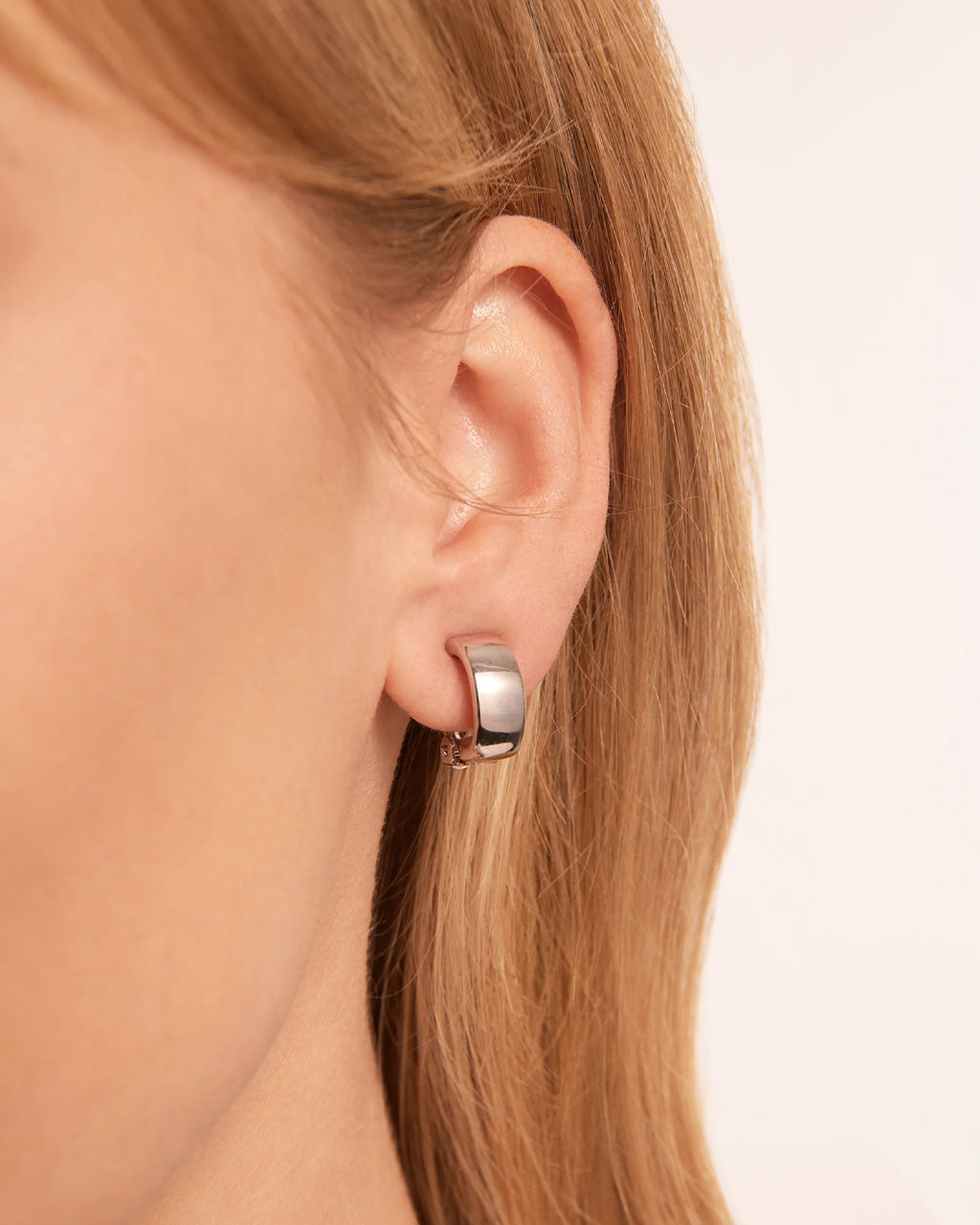 Mini Hoop Silver Clip On Earrings