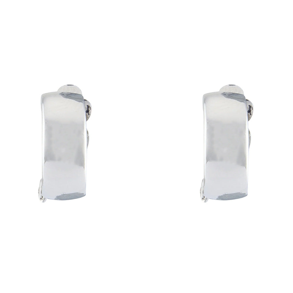 Mini Hoop Silver Clip On Earrings