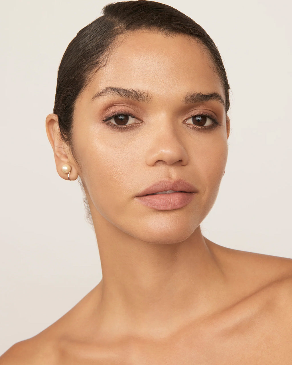 Pearl Stud Clip On Earrings Silver