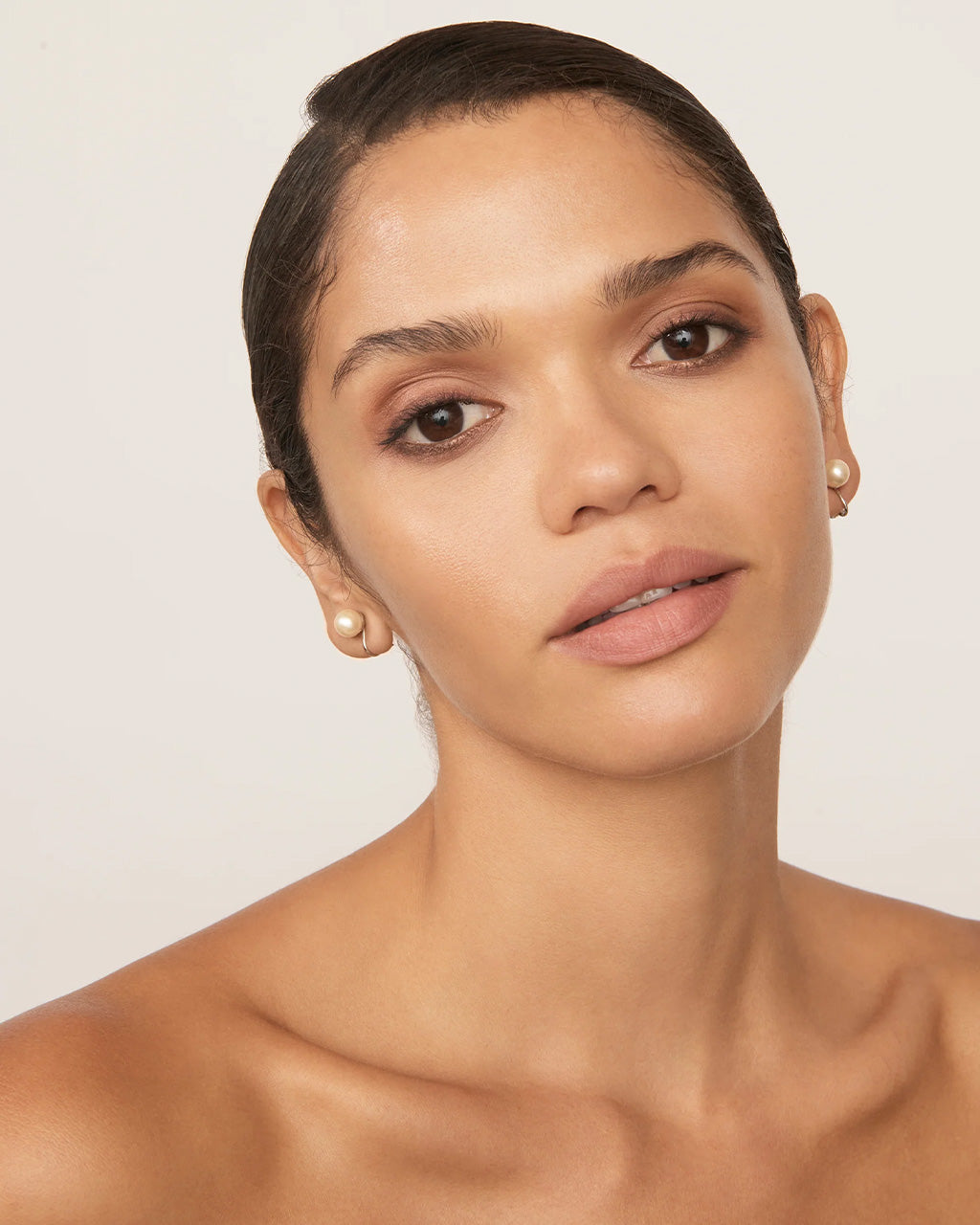 Pearl Stud Clip On Earrings Silver