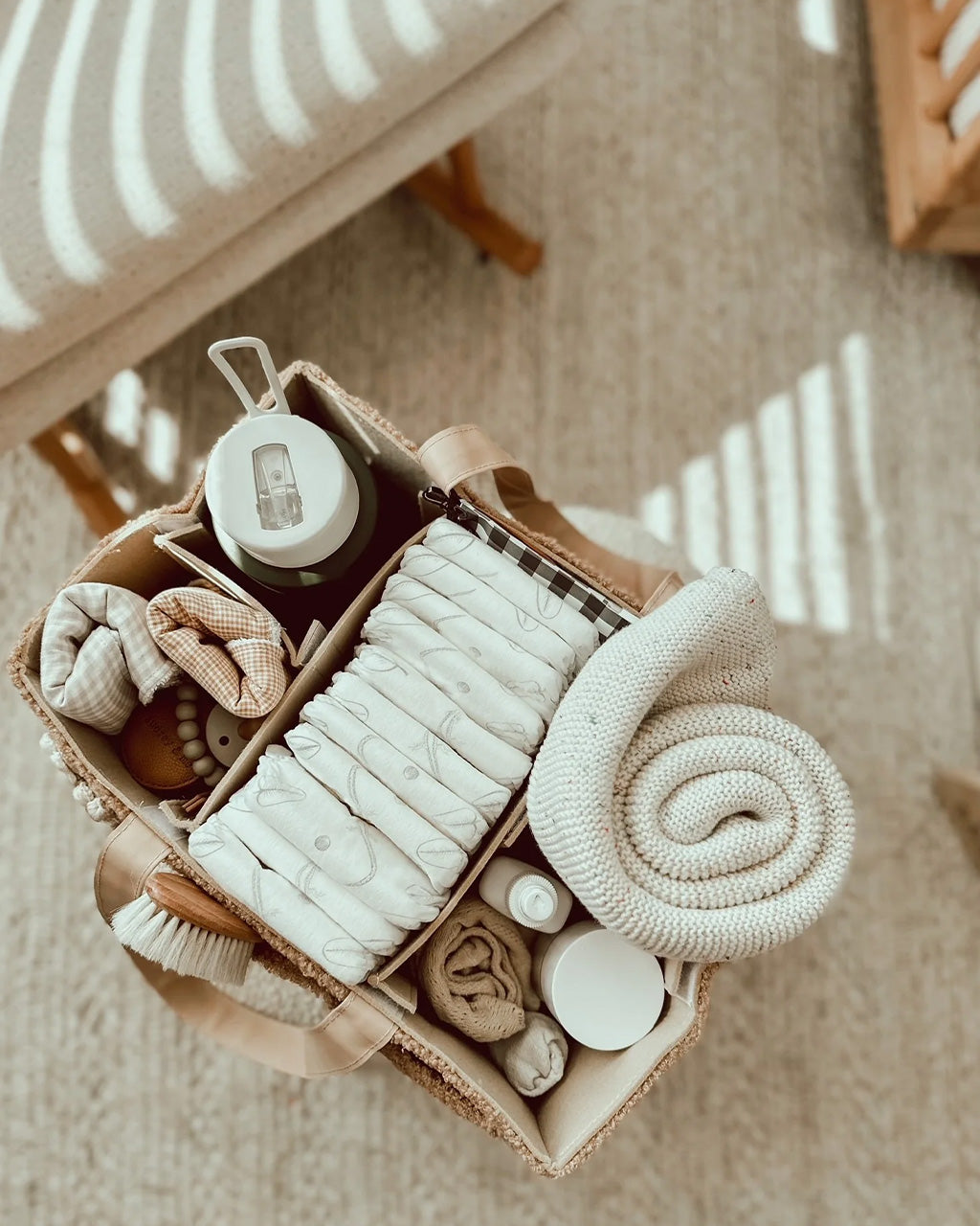 Nappy Caddy Organiser - Brown