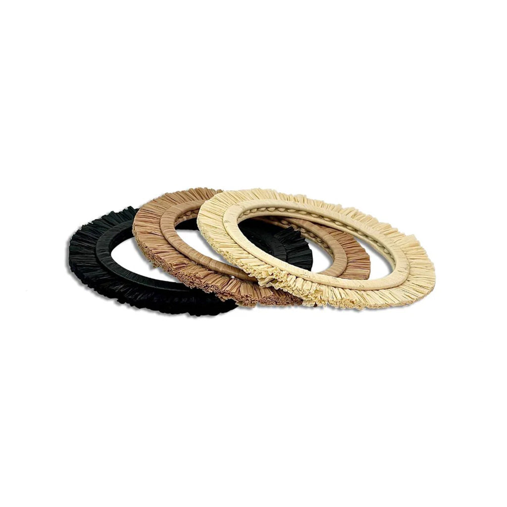 Raffia Bangle - Beige