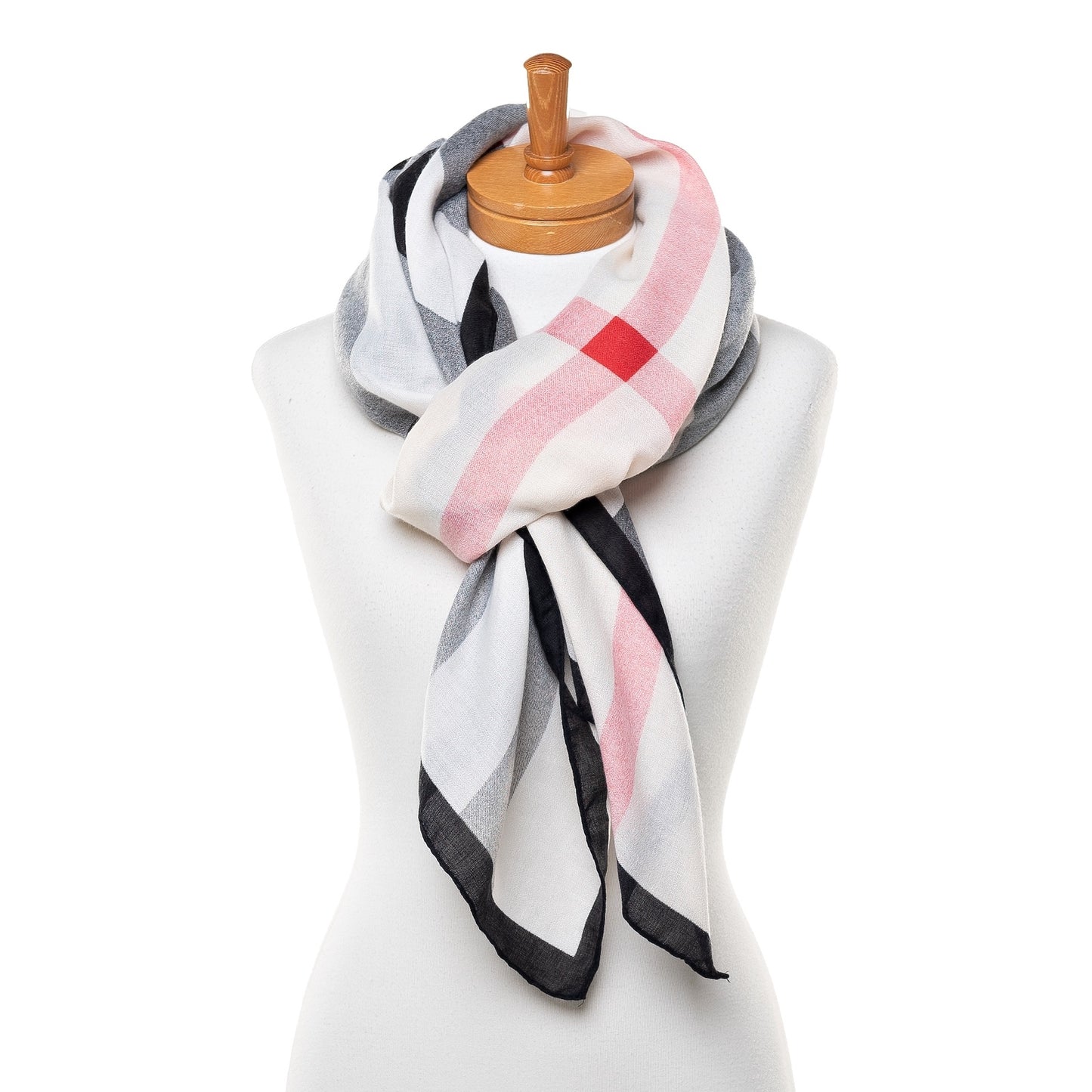 Sand Madras Check Scarf