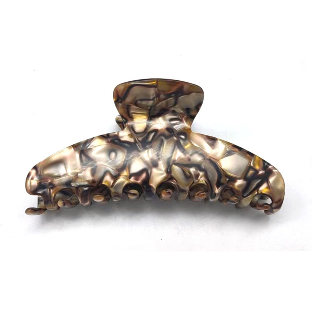 Premium Hair Claw -Brown/Gold