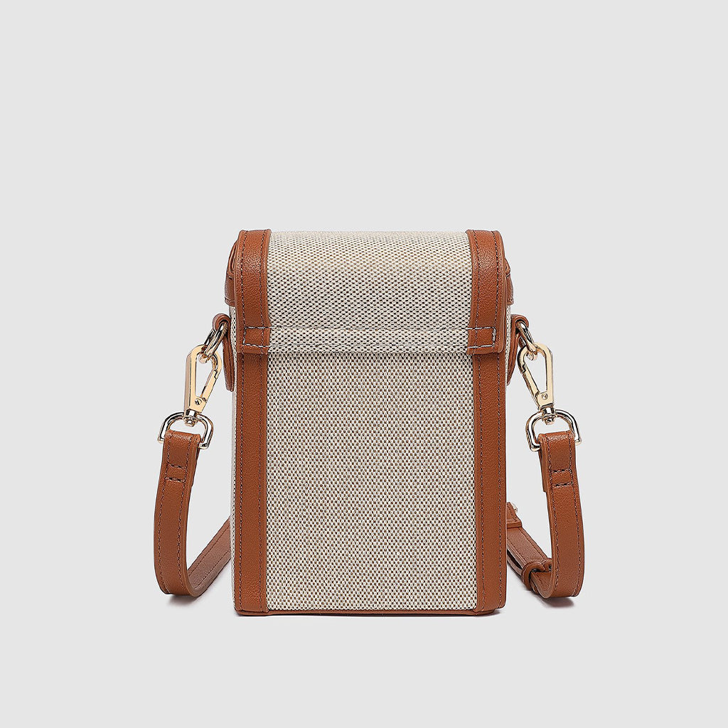 Yoko Canvas Phone Bag - Tan