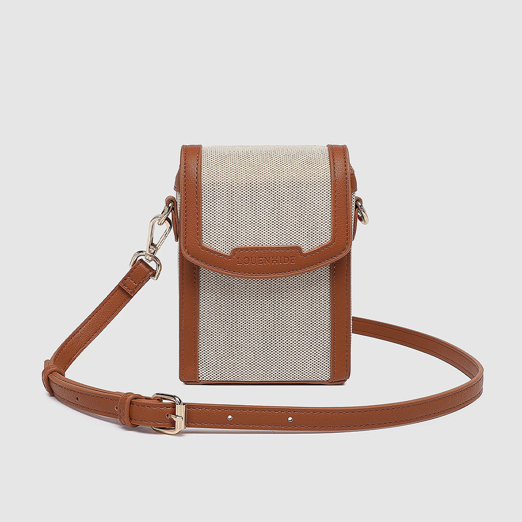 Yoko Canvas Phone Bag - Tan