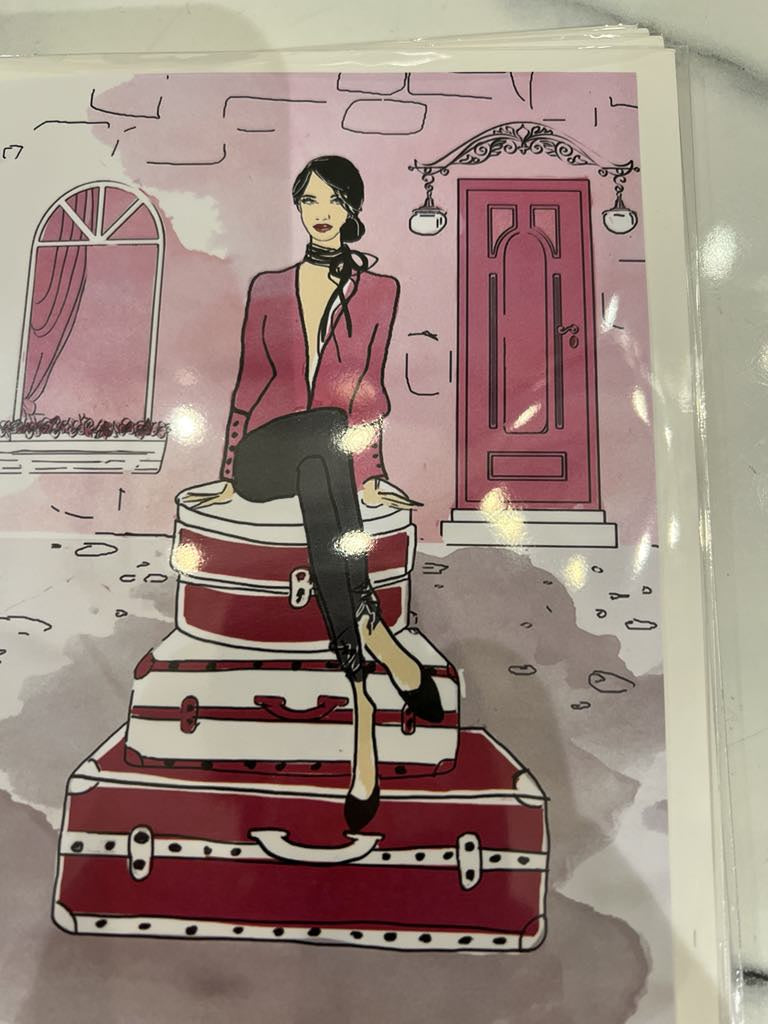 Bon Voyage Pink Greeting Card