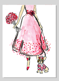 Pink Madeline Greeting Card