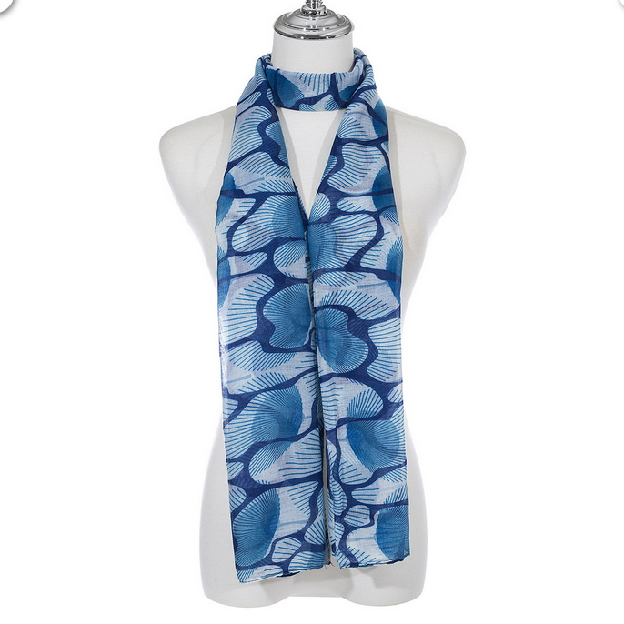 Blue Shaped Scarf