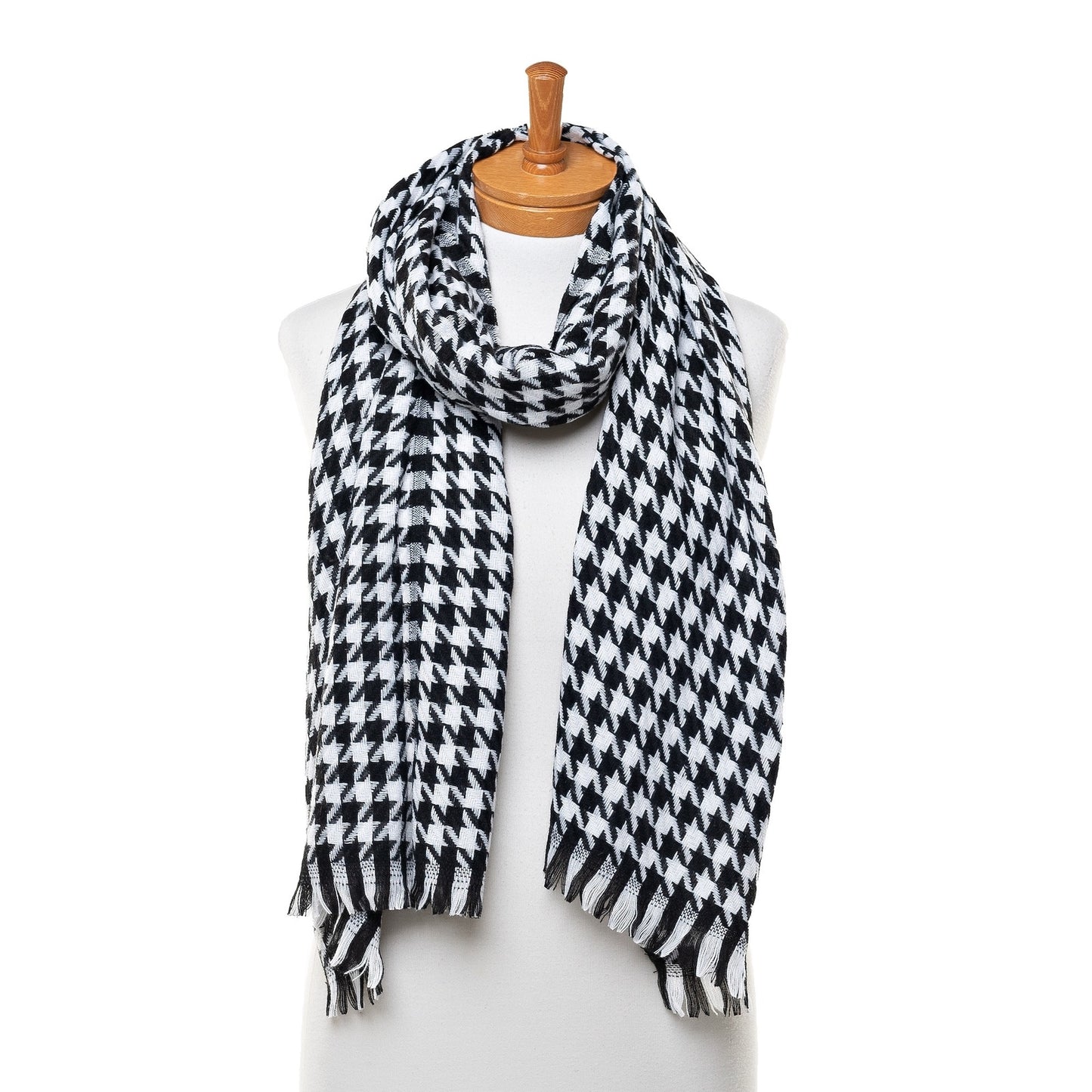Black Houndstooth Scarf