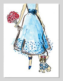 Blue Madeline Greeting Card