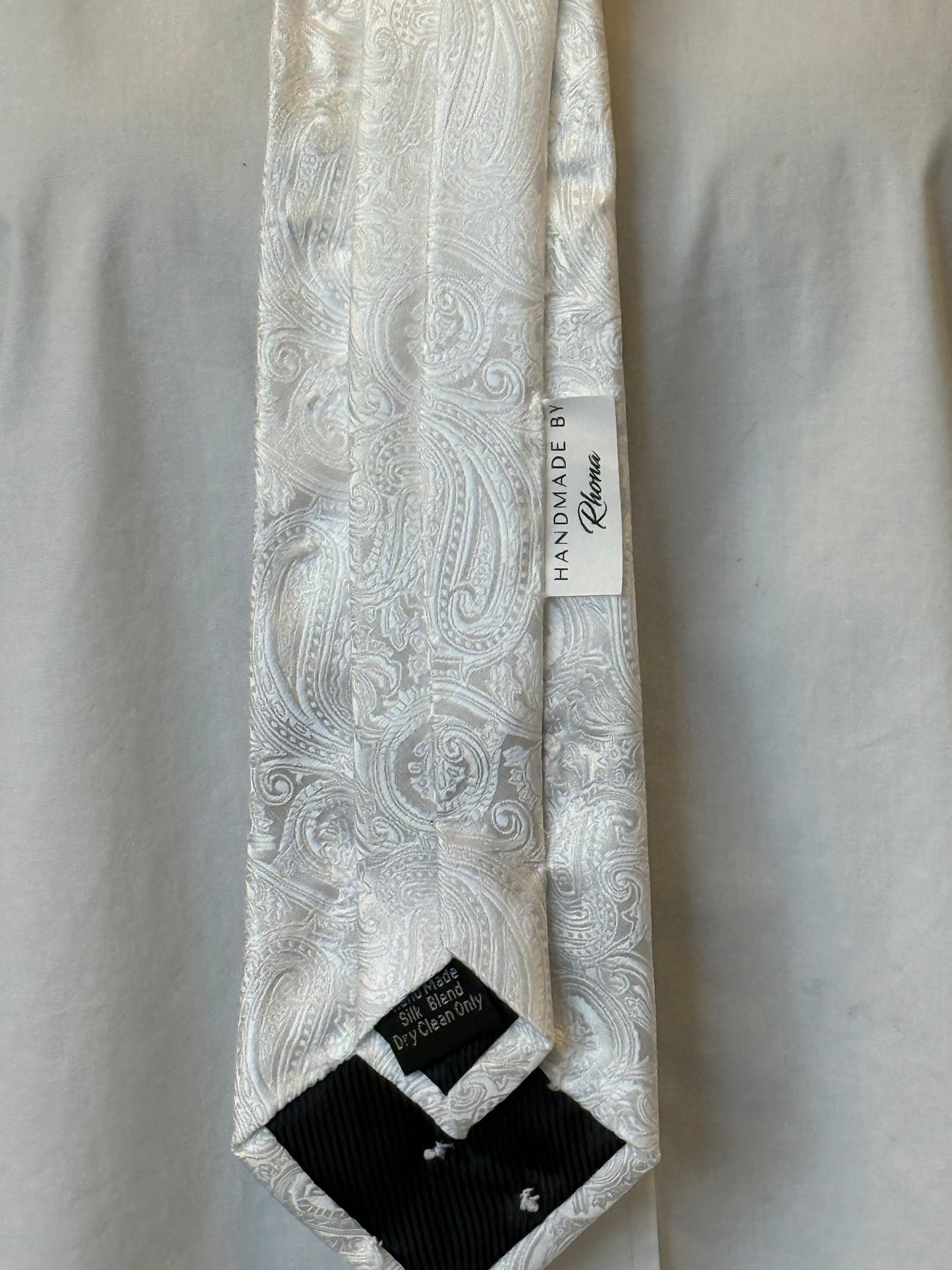 White Tie With Pearls And Rhinestones