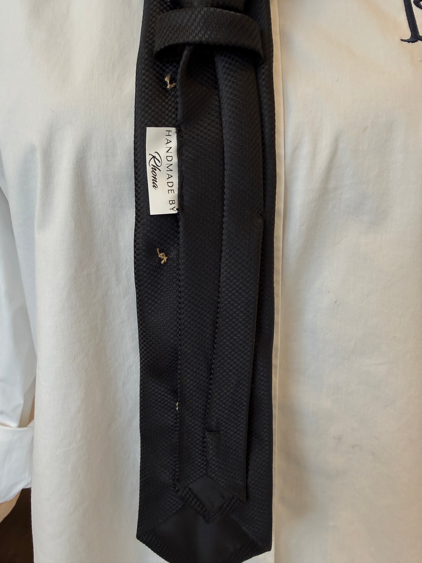 Black Tie With Gold Charms