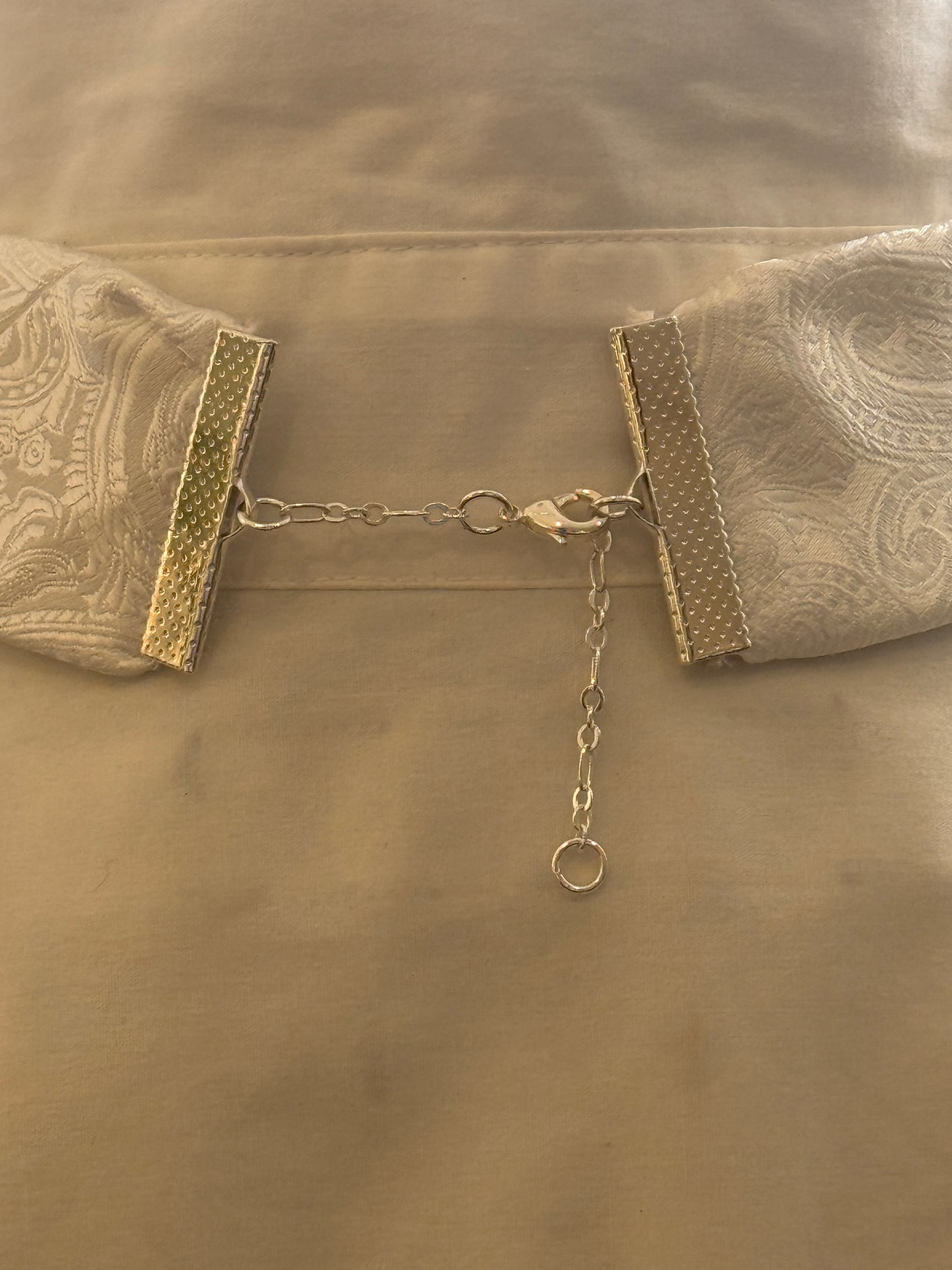 White Tie With Pearls And Rhinestones