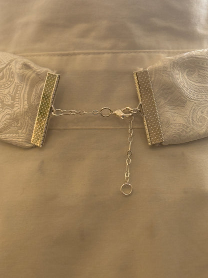 White Tie With Pearls And Rhinestones