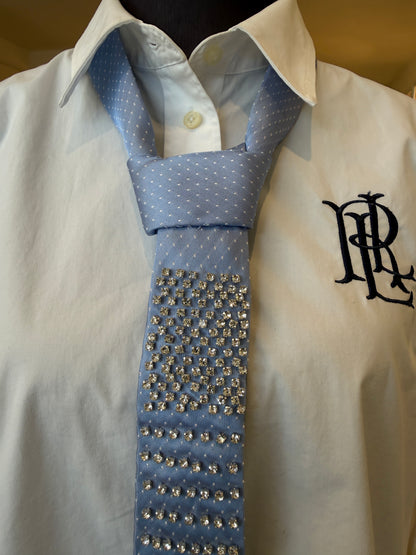 Blue Tie With Diamentes