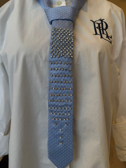 Blue Tie With Diamentes