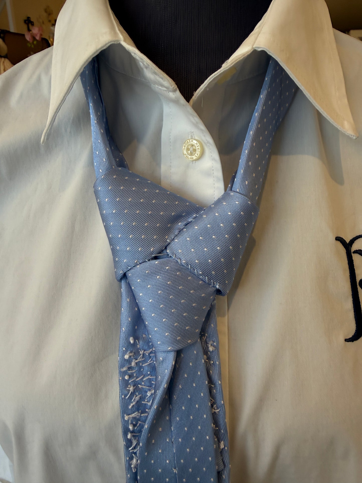 Blue Tie With Diamentes