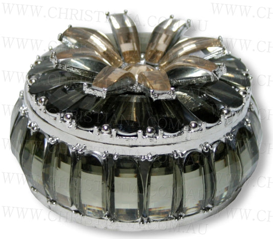 Amber Crystal Trinket Box