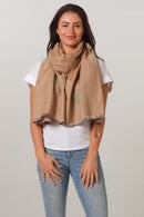 Anne Tree Of Life Scarf - Tan