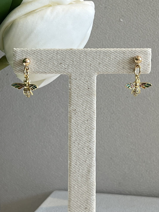 Bee Drop Earrings