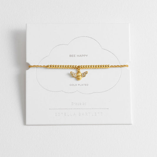 Bee With Sparkle Wings Amelia Bracelet - Gold