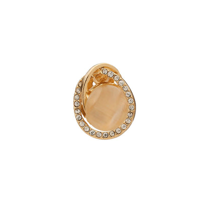Cat Eye Stone Clip On Earrings