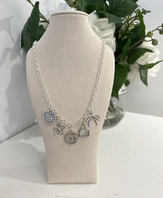 Christian Silver Charm Necklace