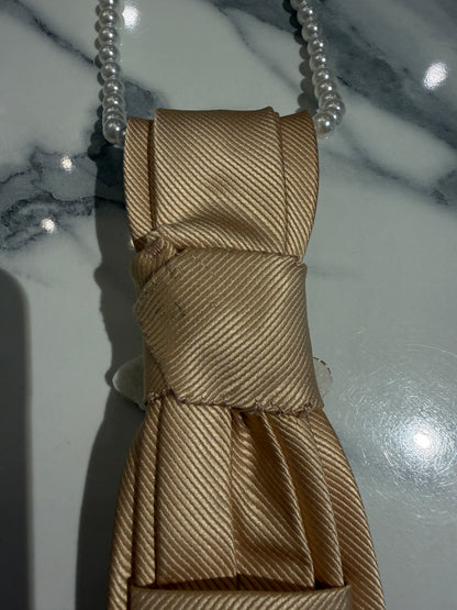 Hand-Embellished Champagne Tie