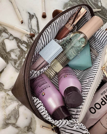 Ellis Cosmetic Case - Chocolate