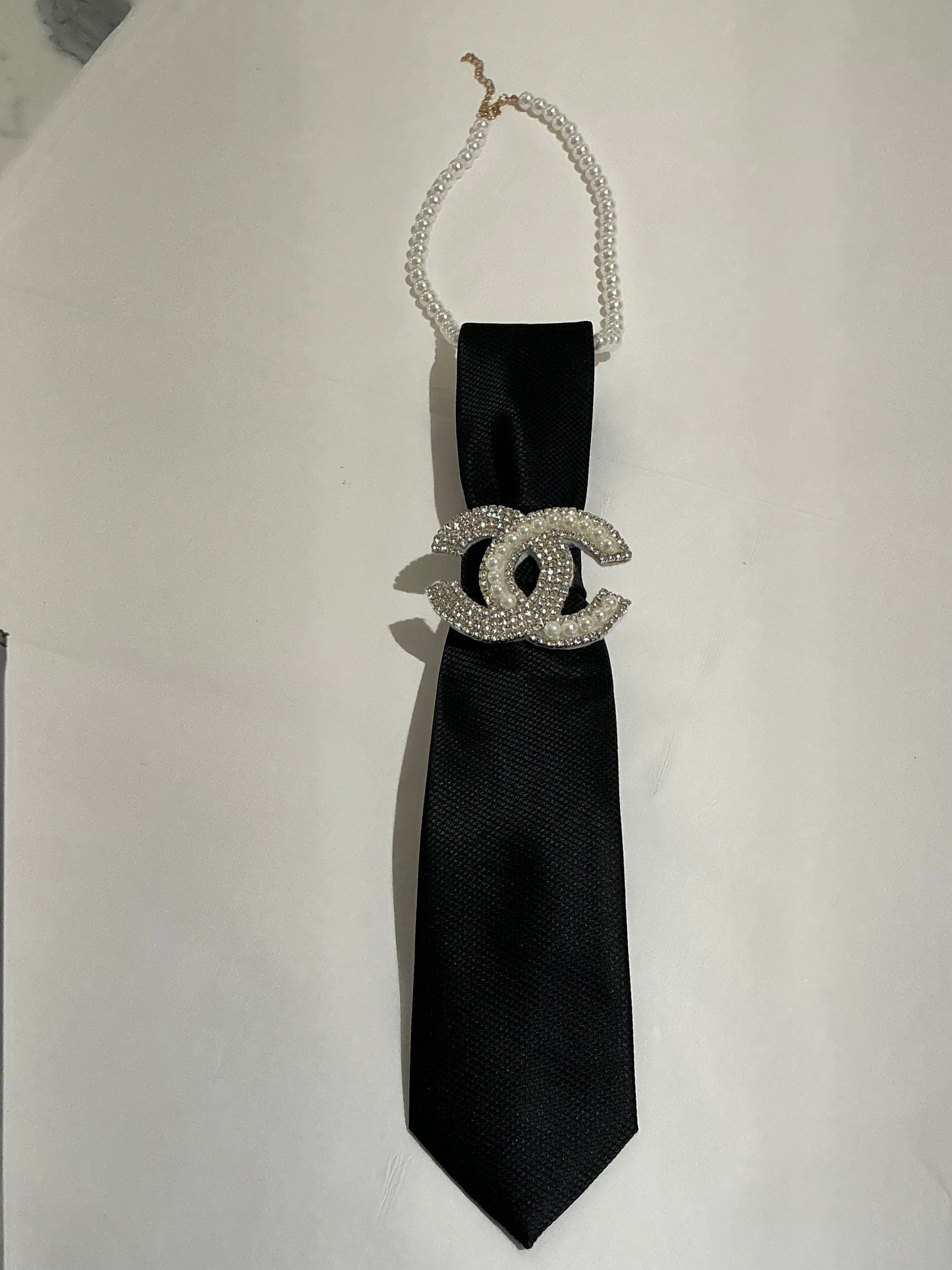 Black Tie With Cee Cee  Brooch